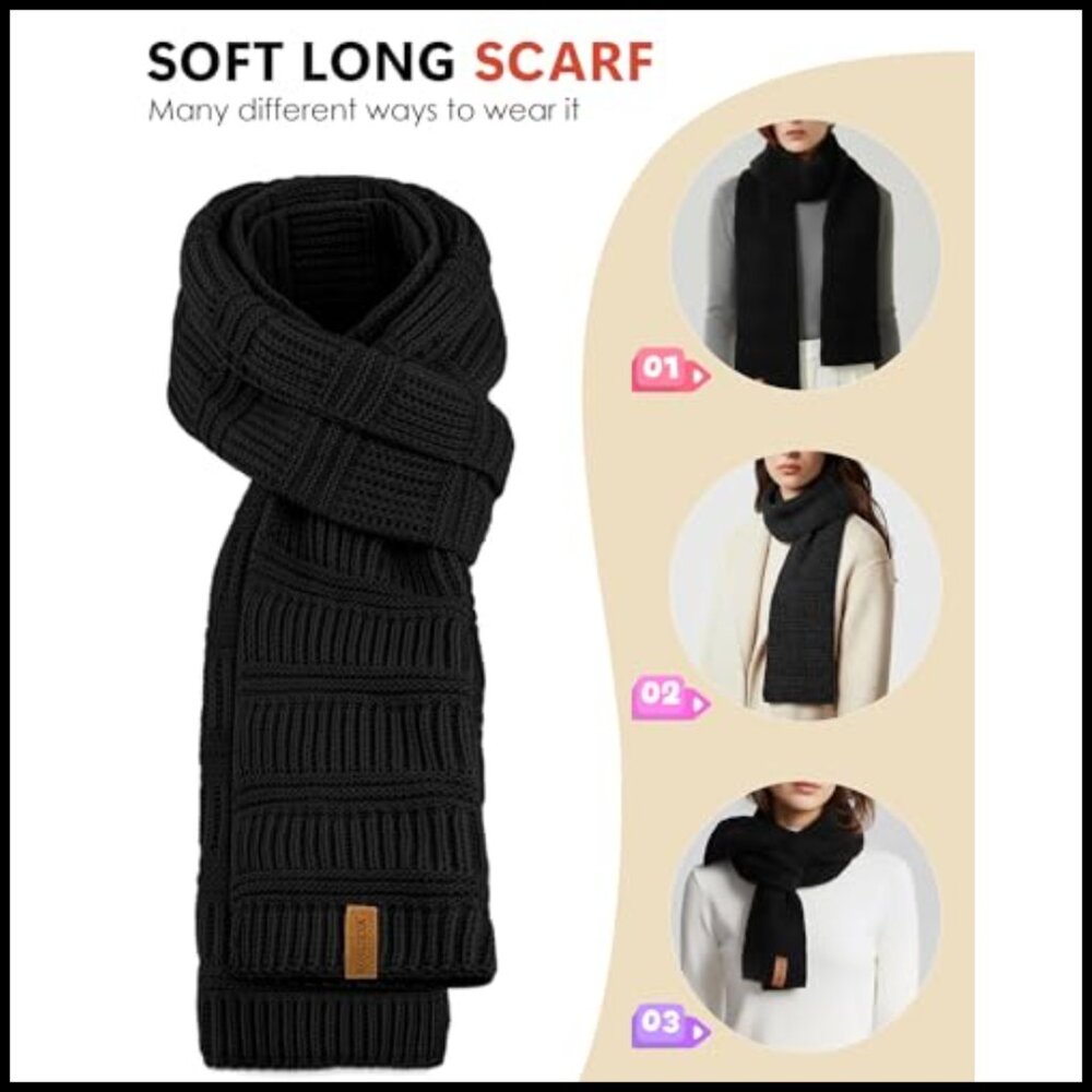 Fleece Lined Winter Accessory Set Knit Beanie Sca… - image 6